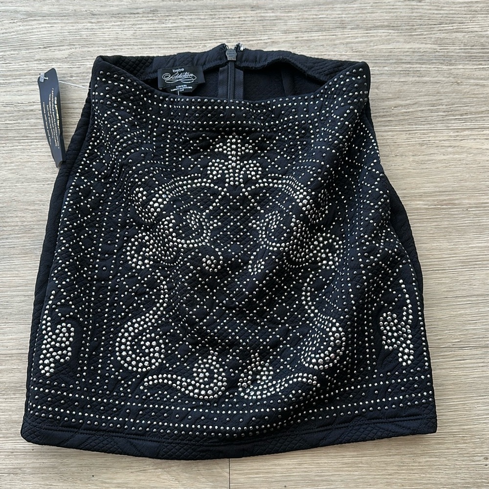 bebe addiction embellished skirt
